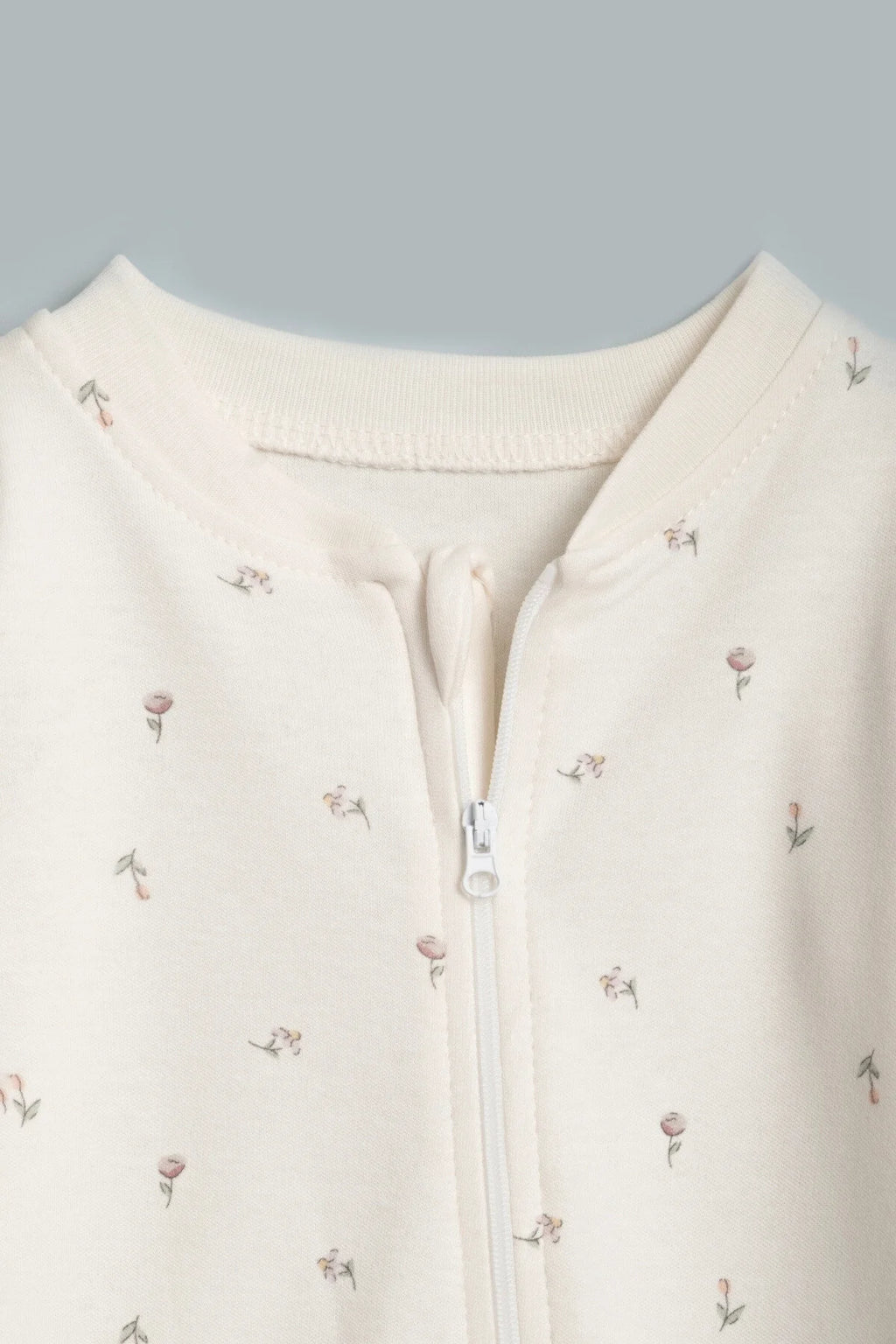 Kız Erkek Bebek Tulumu Uzun Kollu Fermuarlı Pijama Tulum Baskılı Uyku Tulumu Çiçekli