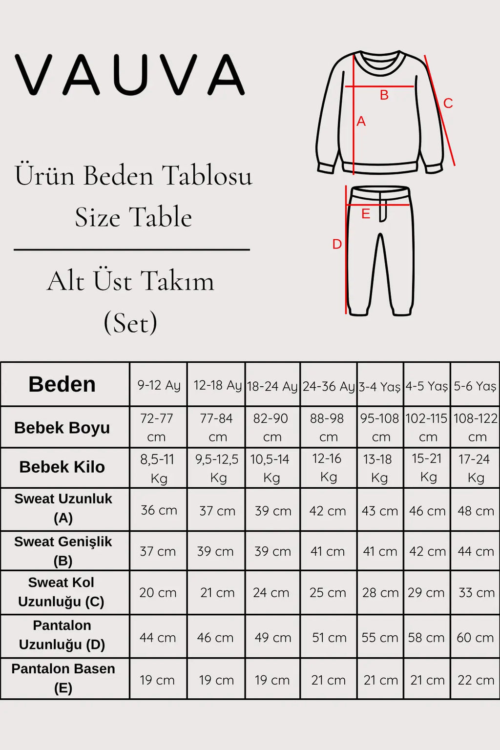 Kız Erkek Bebek Çocuk Takım Mevsimlik Uzun Kollu Bereli Takım Kahverengi