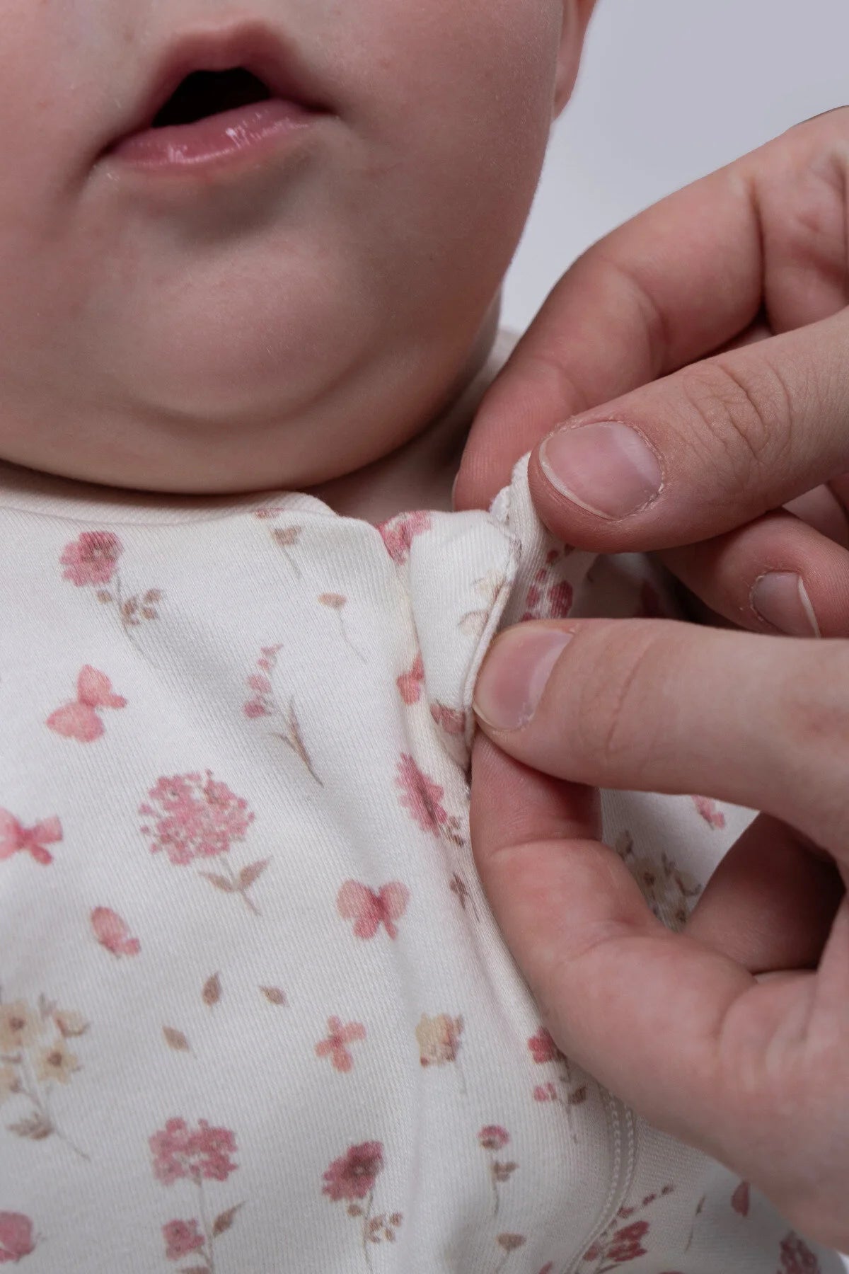 Kız Erkek Bebek Tulumu Uzun Kollu Fermuarlı Pijama Tulum Baskılı Uyku Tulumu Çiçekli-2