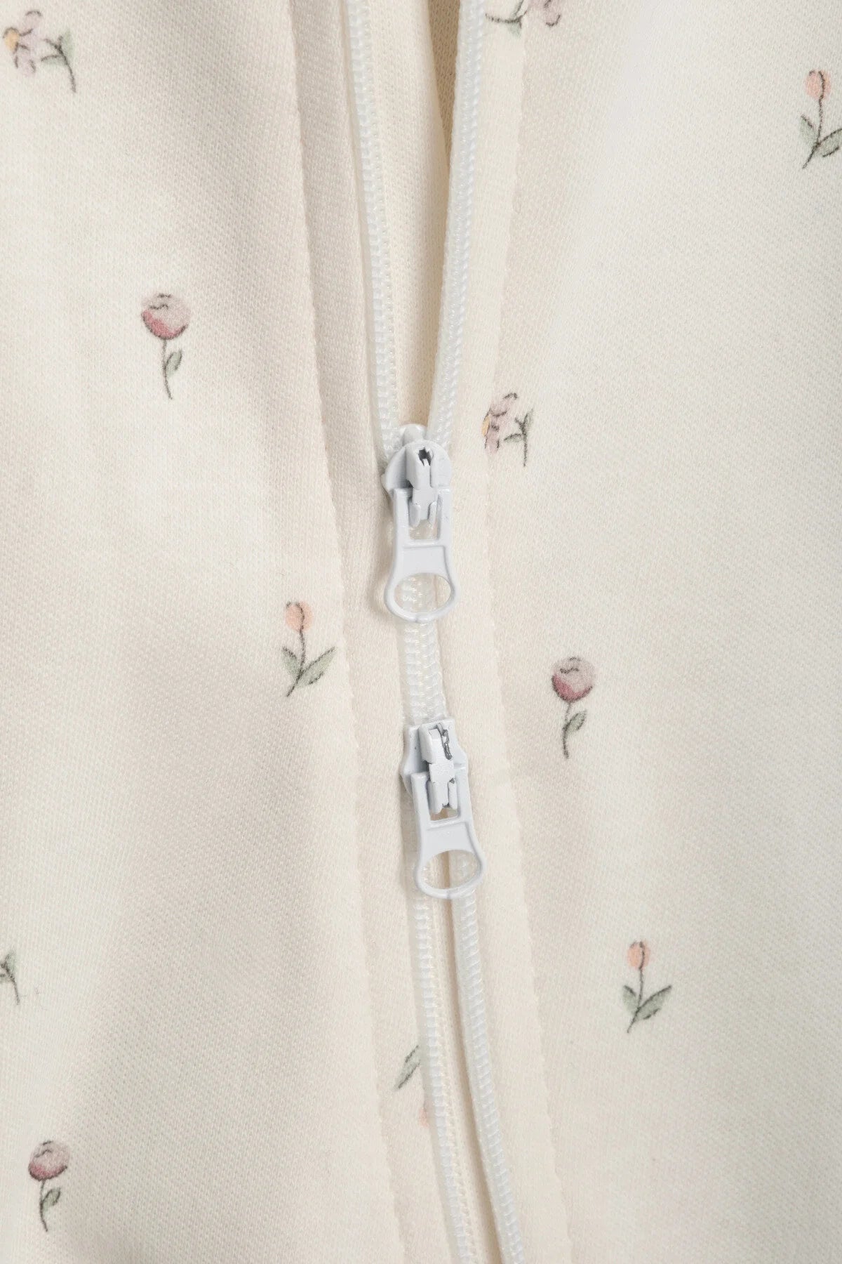Kız Erkek Bebek Tulumu Uzun Kollu Fermuarlı Pijama Tulum Baskılı Uyku Tulumu Çiçekli