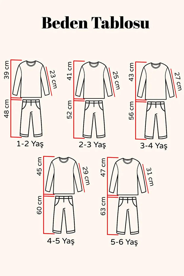 Kız Erkek Basic Şerit Detaylı Sweatshırt Takım Çocuk Takımı Bej Kahve