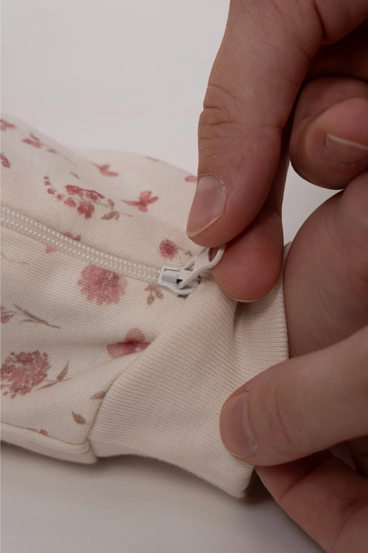 Kız Erkek Bebek Tulumu Uzun Kollu Fermuarlı Pijama Tulum Baskılı Uyku Tulumu Çiçekli-2