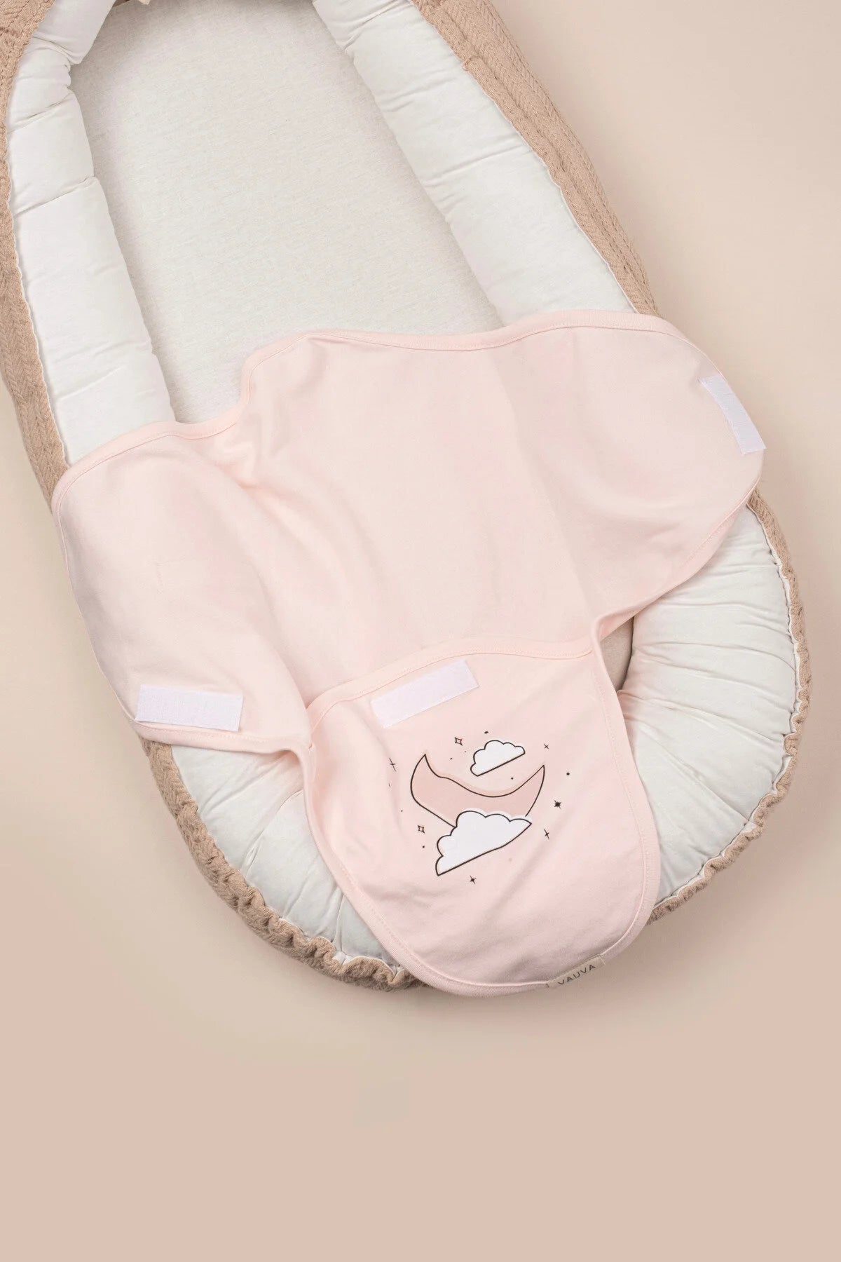%100 Pamuklu Bebek Kundak 0-3 Ay Uyku Tulumu Pembe