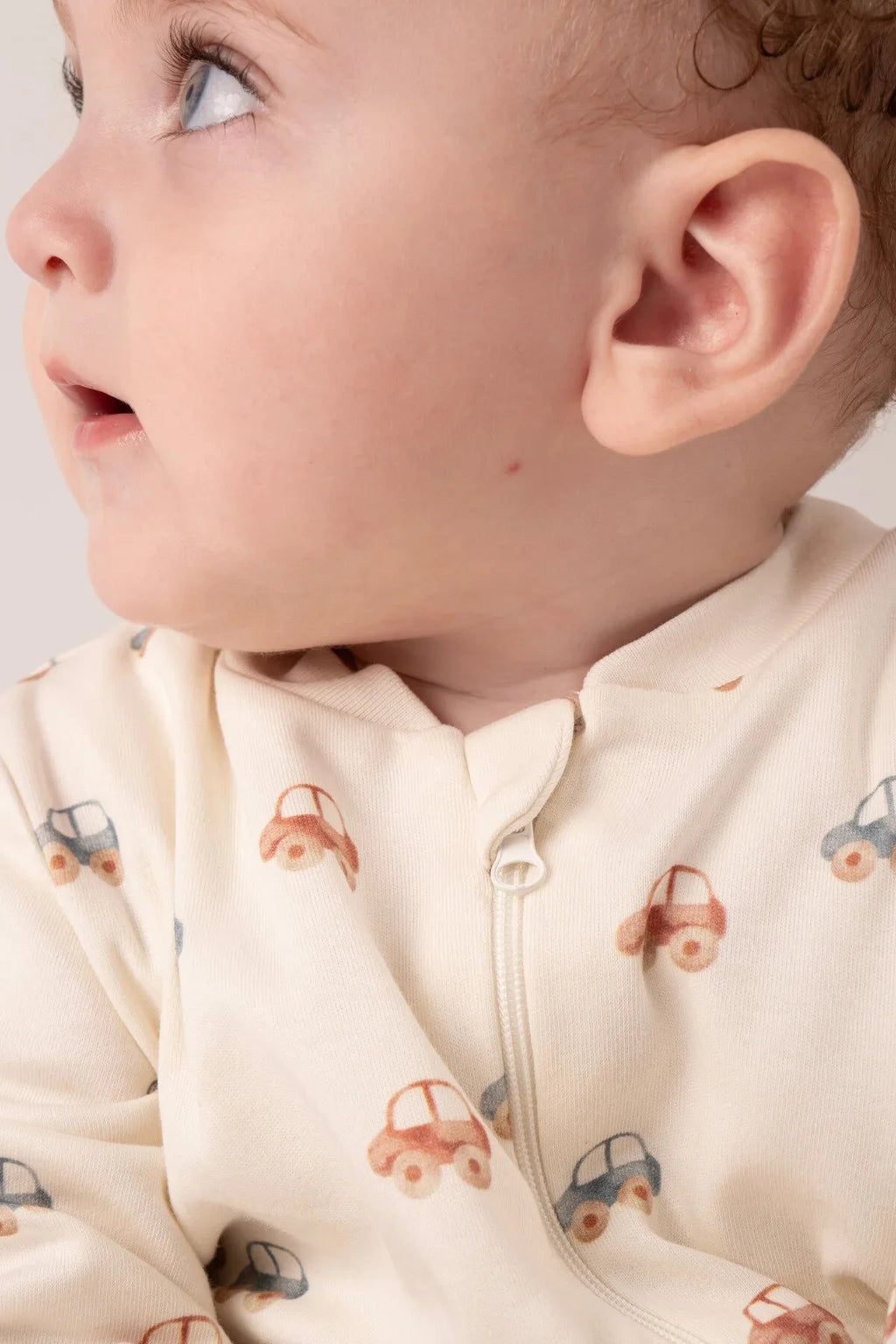 Kız Erkek Bebek Tulumu Uzun Kollu Fermuarlı Pijama Tulum Baskılı Uyku Tulumu Arabalı