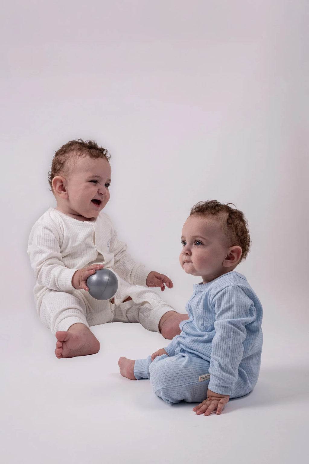 2'li Çıtçıtlı Tulum Pijama Uzun Kollu Mevsimlik Bebek Çocuk Nakışlı Tulum Mavi