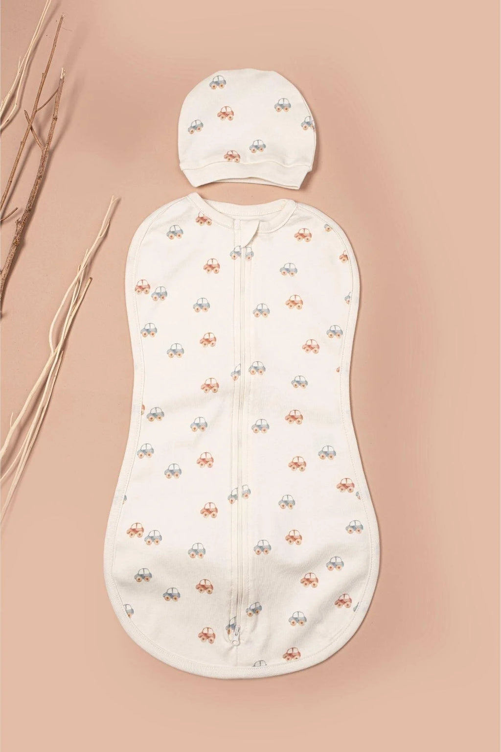 Bebek İçin %100 Pamuklu Kundak Fermuarlı Yumuşak Penye Kumaş Nefes Alabilen Kumaş Arabalı