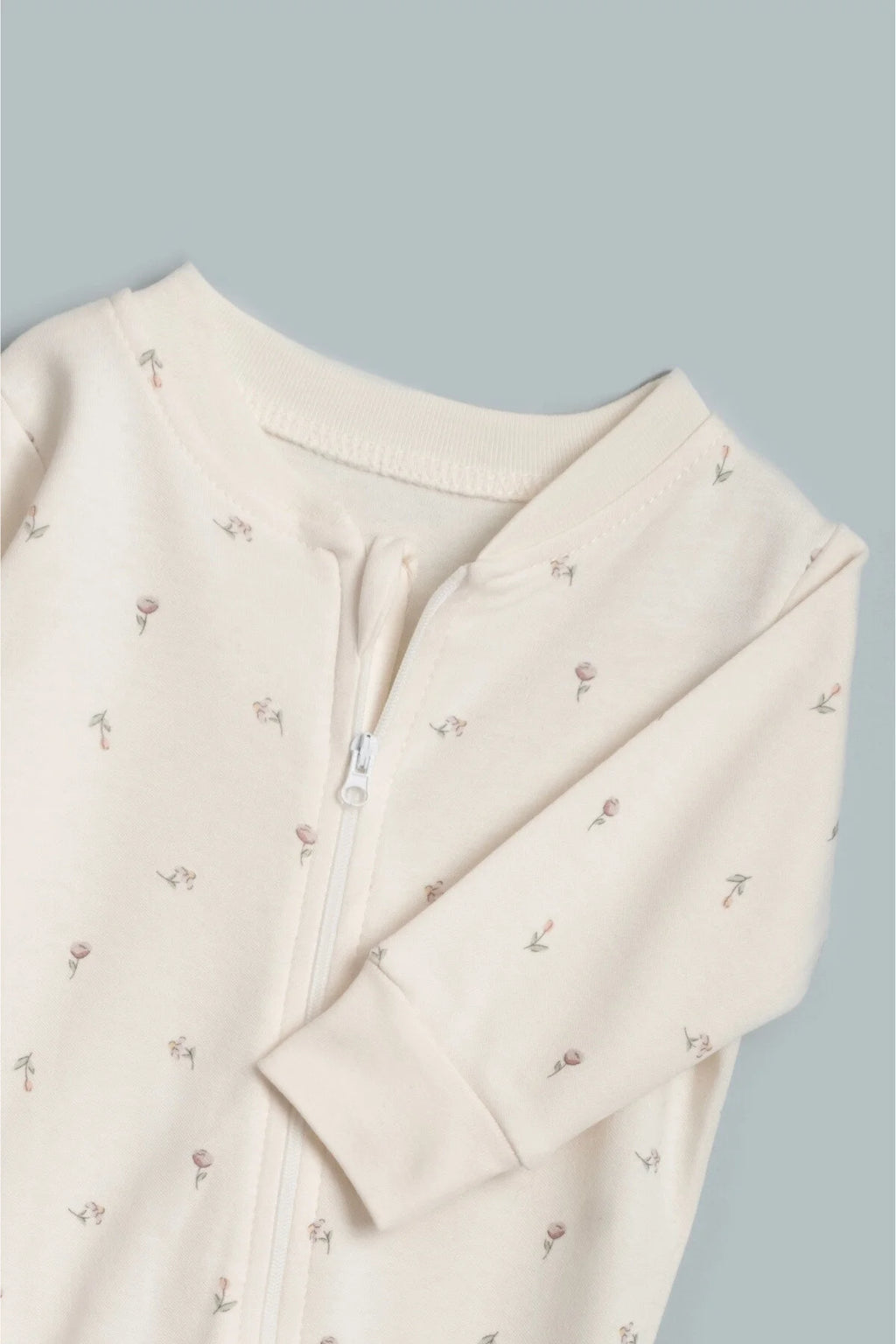 Kız Erkek Bebek Tulumu Uzun Kollu Fermuarlı Pijama Tulum Baskılı Uyku Tulumu Çiçekli